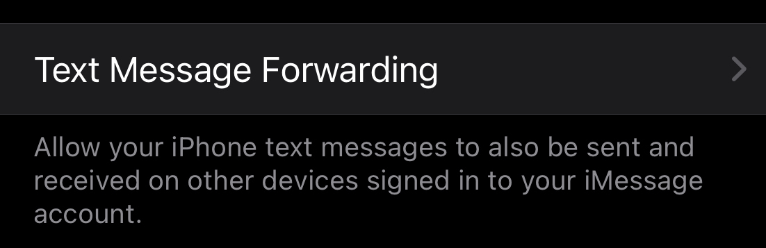 Text Message Forwarding